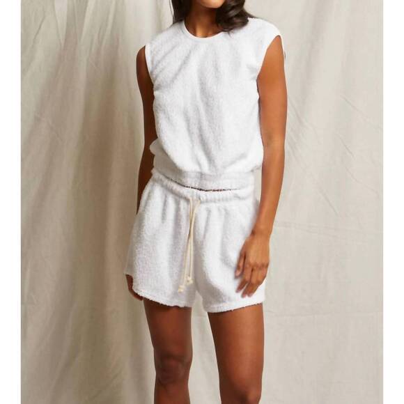 PERFECTWHITETEE Tops - NEW PERFECTWHITETEE carli summer boucle tank top in white